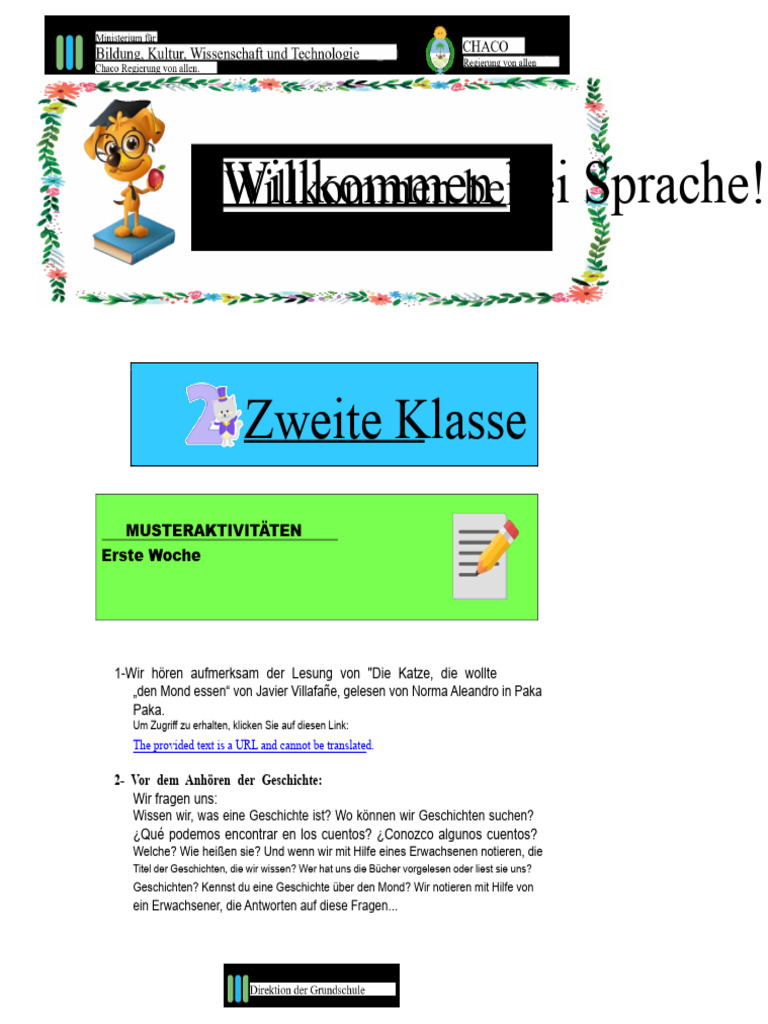 Aktivitäten - 2. Klasse - Lautlesen - Die Catze, Die Den Mond Fressen ...