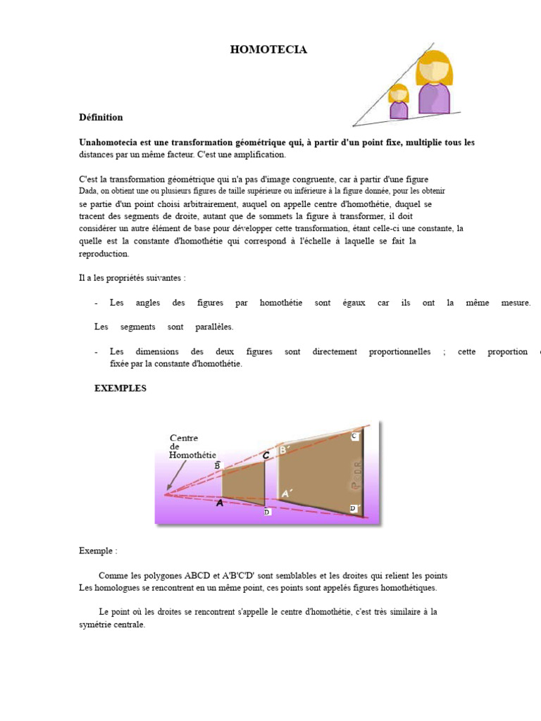 Comprendre l'homothétie en géométrie | PDF