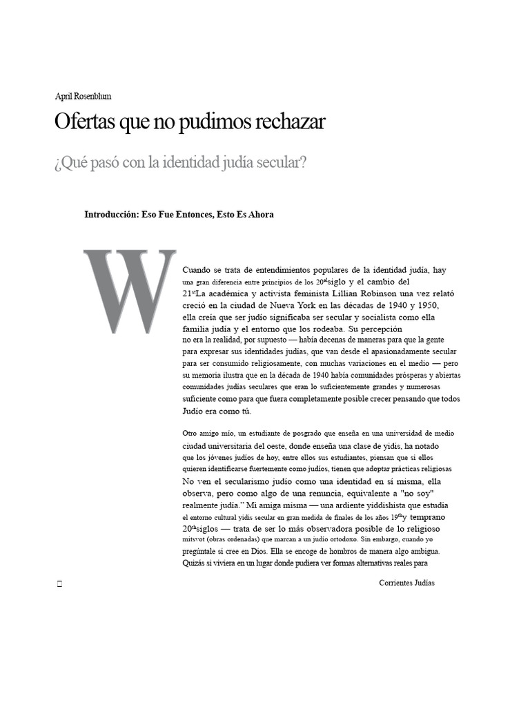 April Rosenblum - Elecciones Que No Pudimos Rechazar | PDF | Laicismo ...