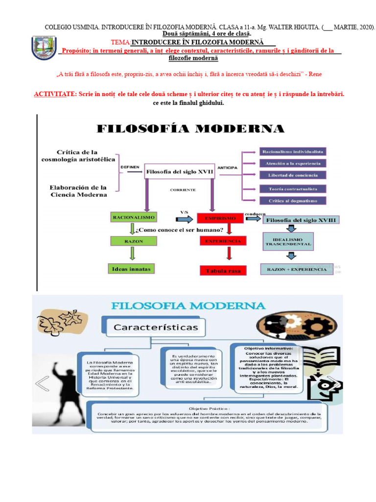 Ghid 11° Filozofie Modernă | PDF