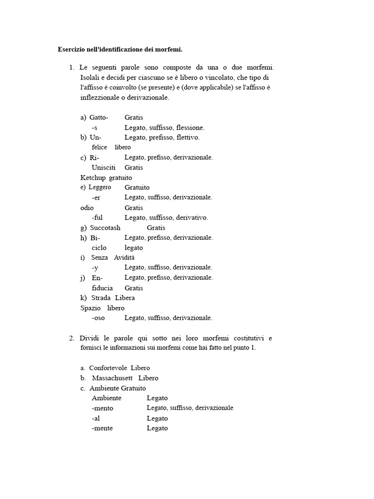 Morfemi | PDF