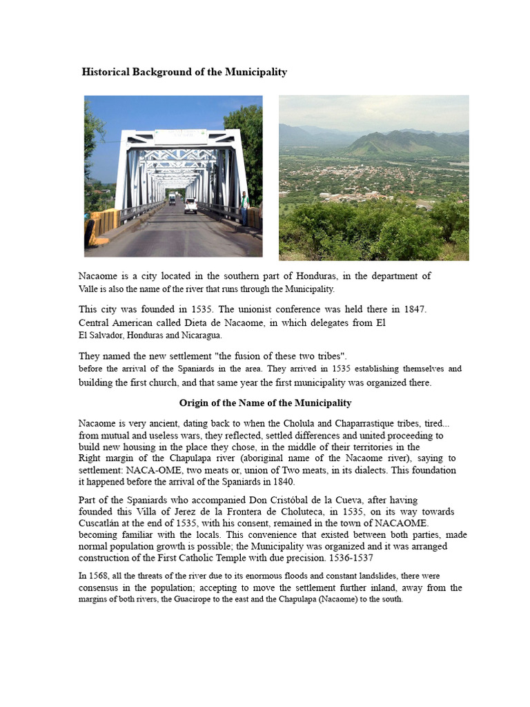 Historical Background of The Municipality | PDF