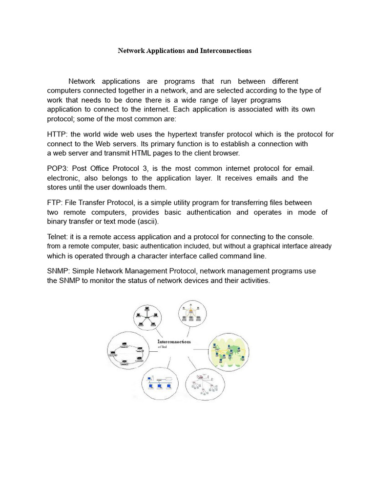 Network Applications and Interconnections | PDF | Computer Network ...