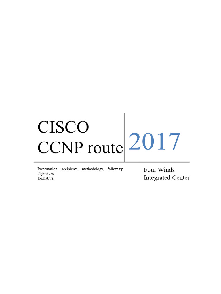 Cisco CCNP Route Certification Overview | PDF | Cisco Certifications ...