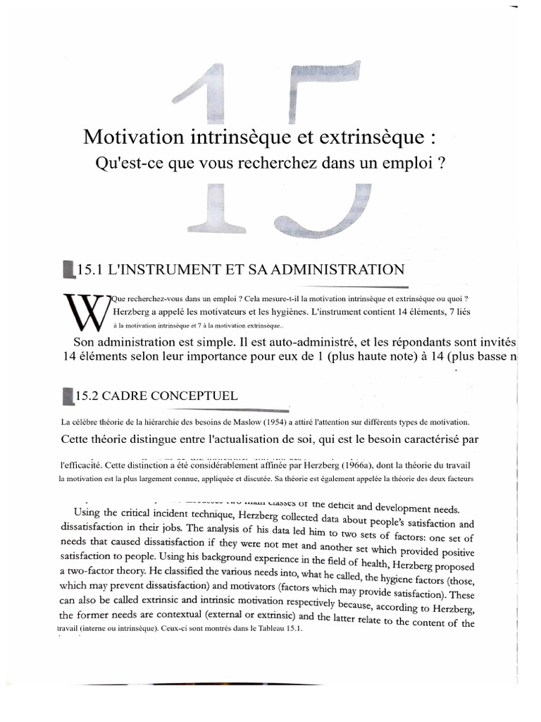 Échelle de Motivation Intrinsèque Et Extrinsèque PDF | PDF