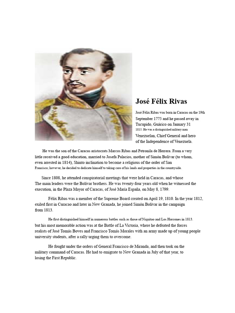 José Félix Rivas | PDF | Venezuela