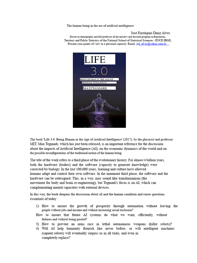 The Human Being in The Era of Artificial Intelligence | PDF ...