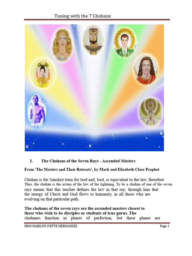 Understanding the Seven Chohans | PDF | Ascended Master | John The Apostle