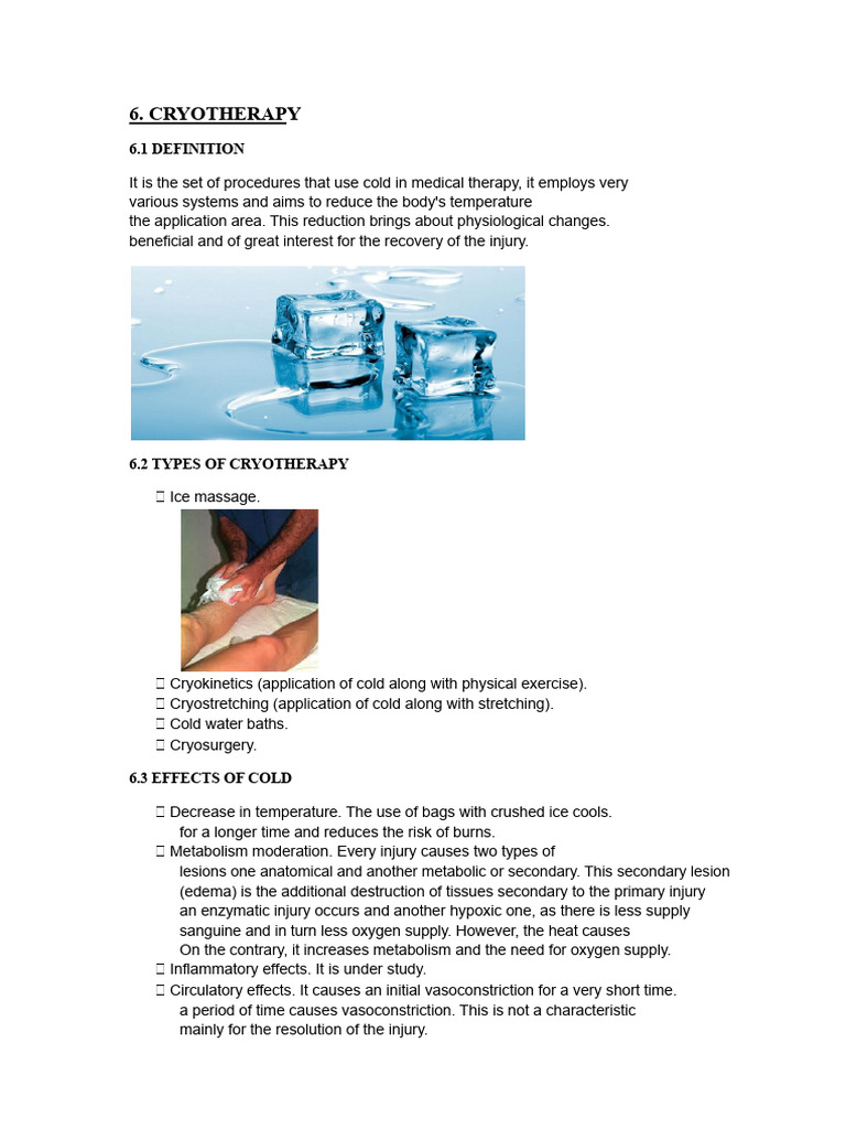 Understanding Cryotherapy Techniques | PDF | Medical Specialties ...