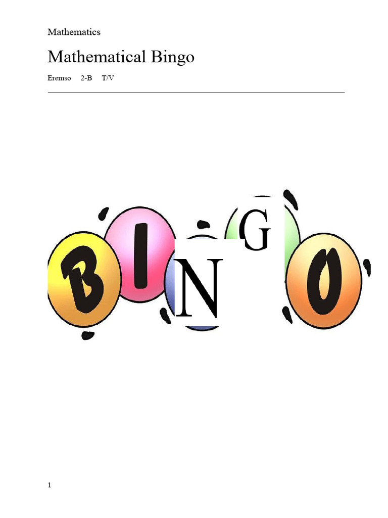 Math Bingo Game Instructions | PDF