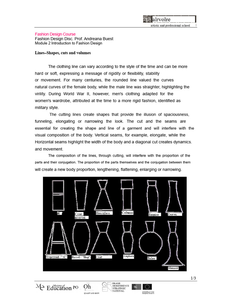 Shapes and Silhouettes | PDF | Fashion Design | Fashion