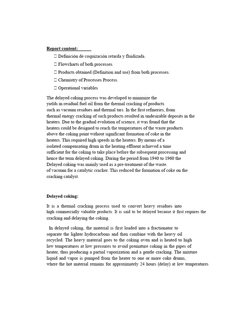 Delayed Coking Process Overview and Analysis | PDF | Cracking ...