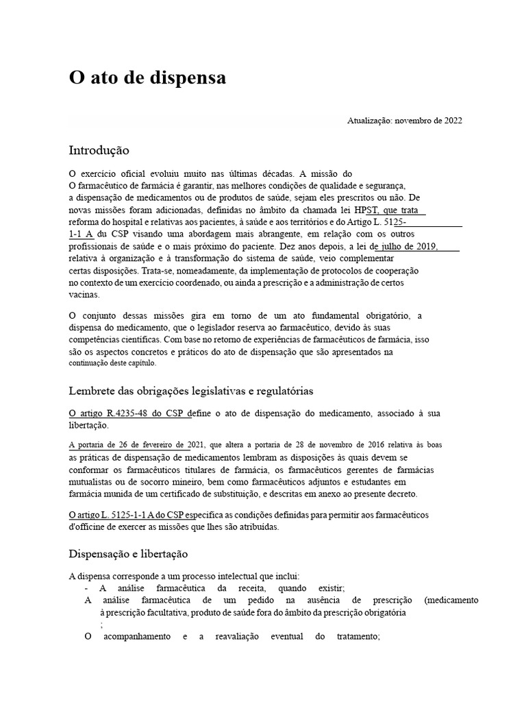 Ato de Dispensa de Medicamentos: Guia Completo | PDF | Receita médica ...