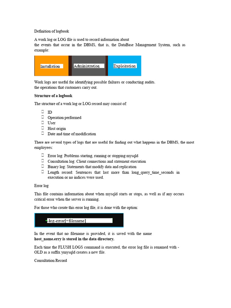 Definition of Logbook | PDF | Databases | Computer File