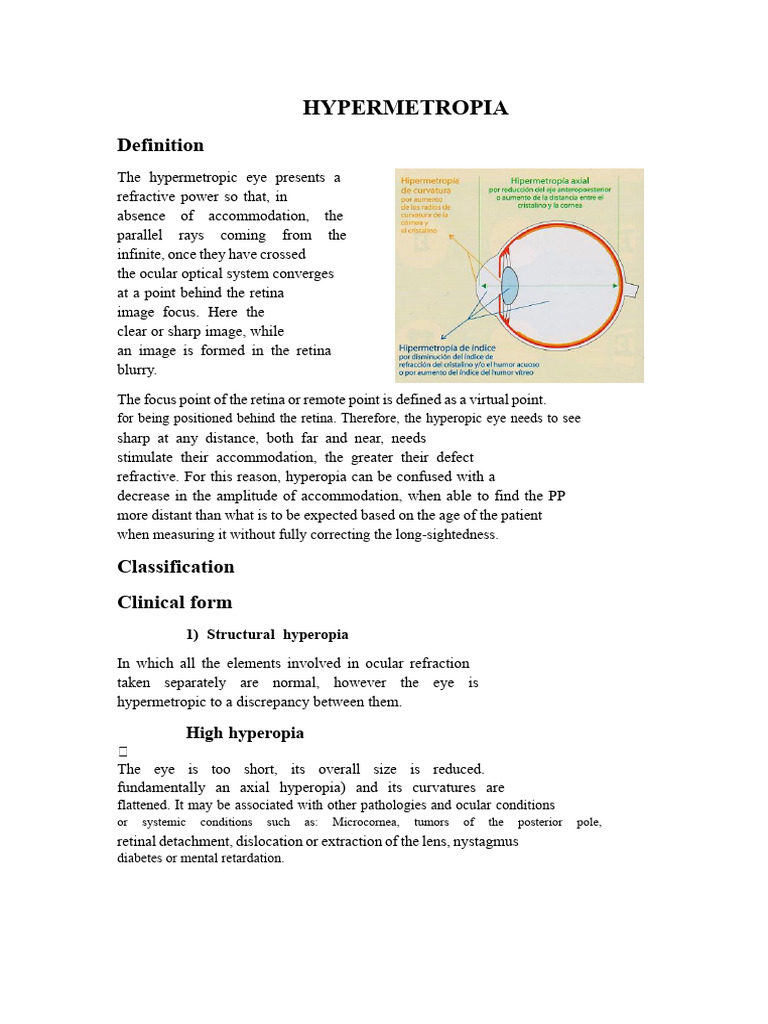 HYPERMETROPIA | PDF | Eye | Vision