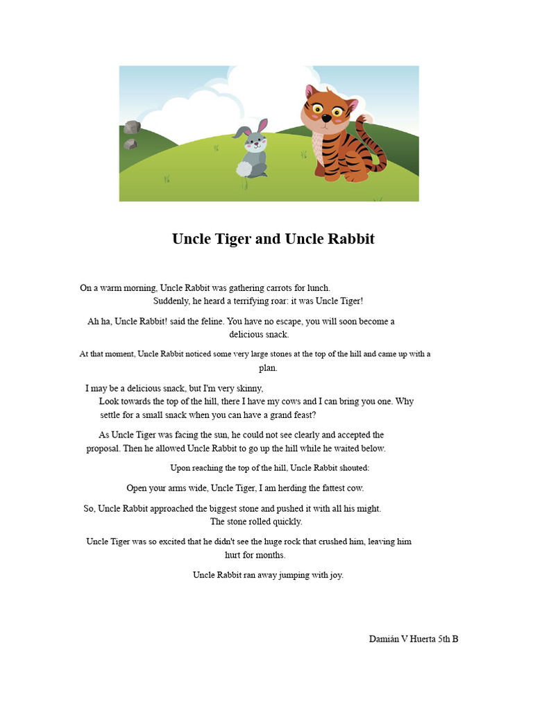 Uncle Tiger and Uncle Rabbit | PDF