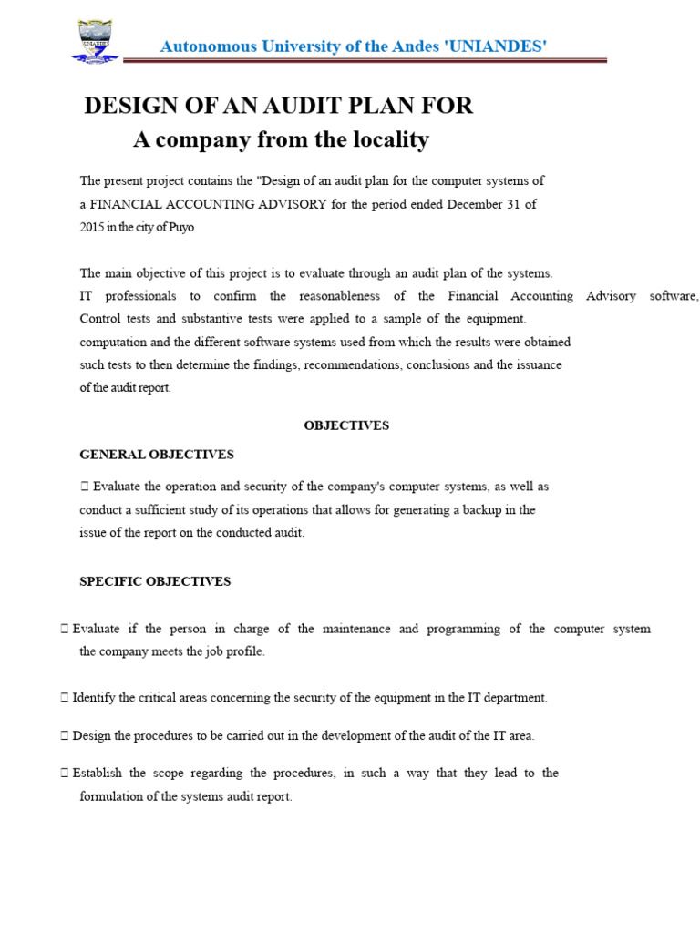 Audit Report of The Accounting Advisory | PDF | Audit | Internal Control