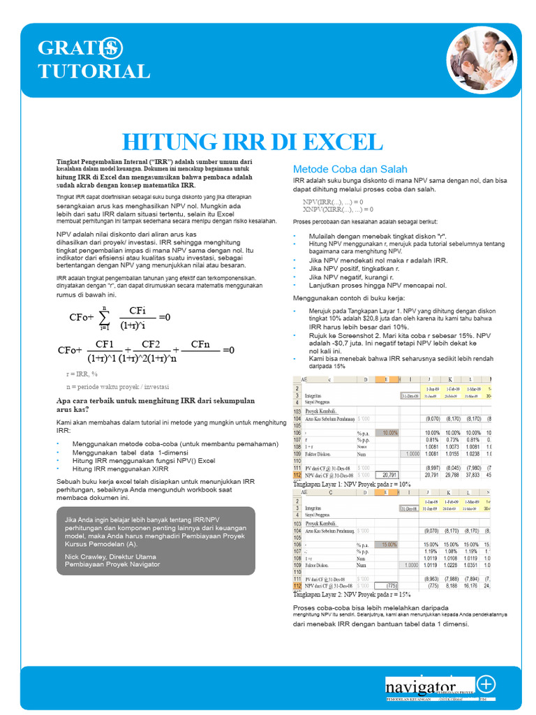Cara Hitung IRR di Excel dengan Mudah | PDF