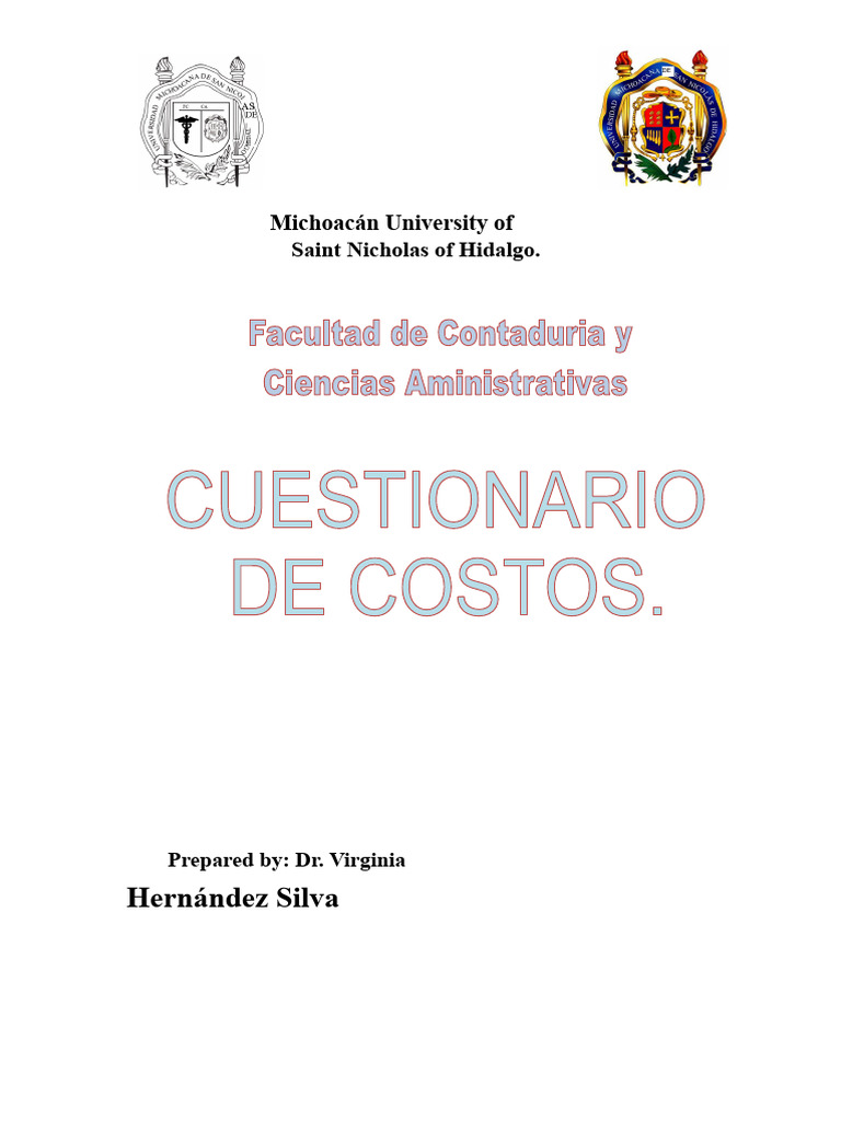 Cost Questionnaire | PDF | Inventory | Cost Of Goods Sold