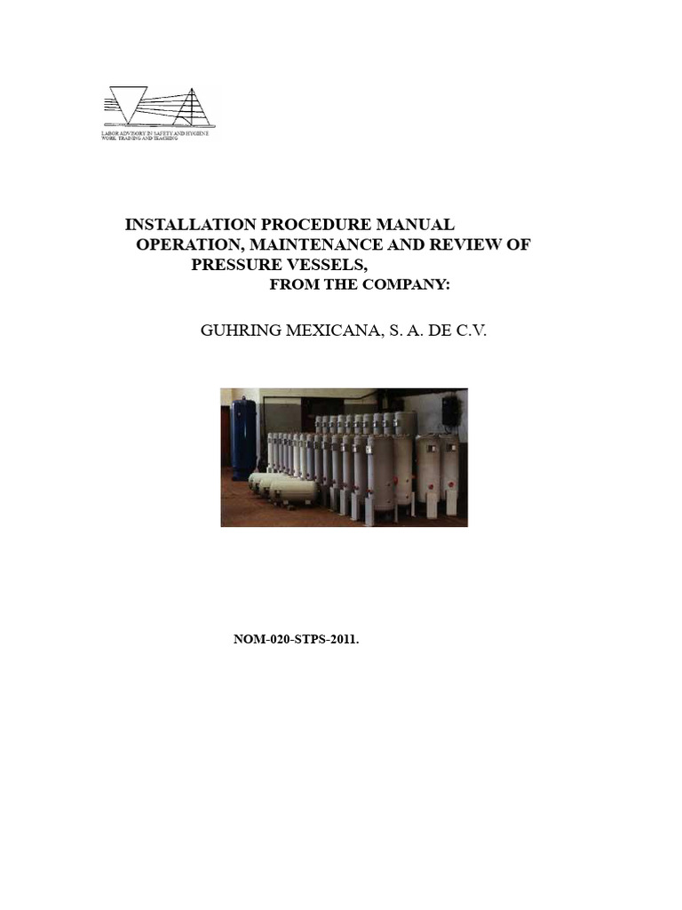 Pressure Vessel Safety Manual Guide | PDF | Pressure Measurement | Pressure