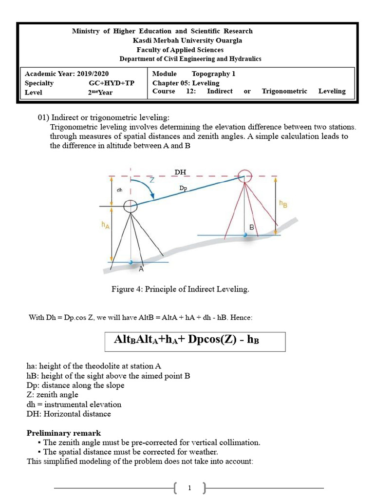 Indirect Leveling 12 | PDF | Applied And Interdisciplinary Physics