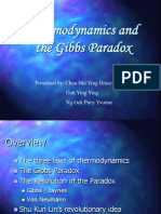 Thermodynamics and The Gibbs Paradox: Presented By: Chua Hui Ying Grace Goh Ying Ying NG Gek Puey Yvonne