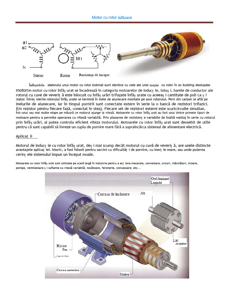 Motor Cu Rotor Bobinat | PDF