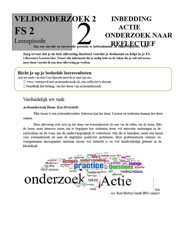 Veldstudie 2 Leer Episode 2 | PDF