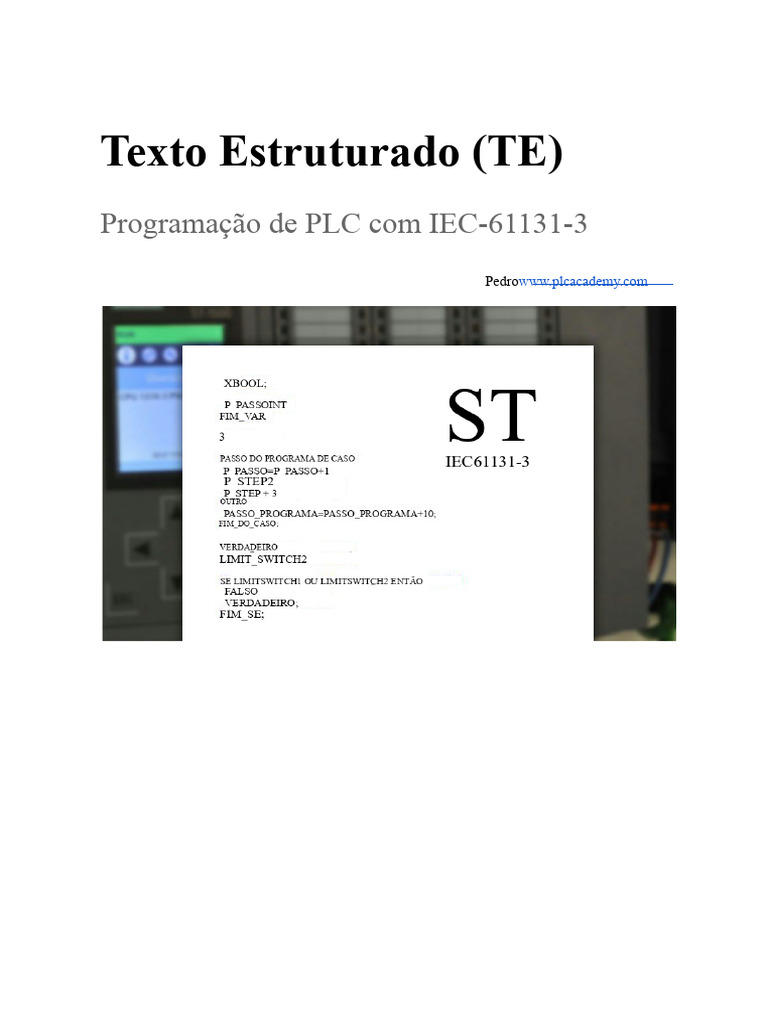 Programação PLC: Texto Estruturado IEC-61131-3 | PDF | Controle de ...