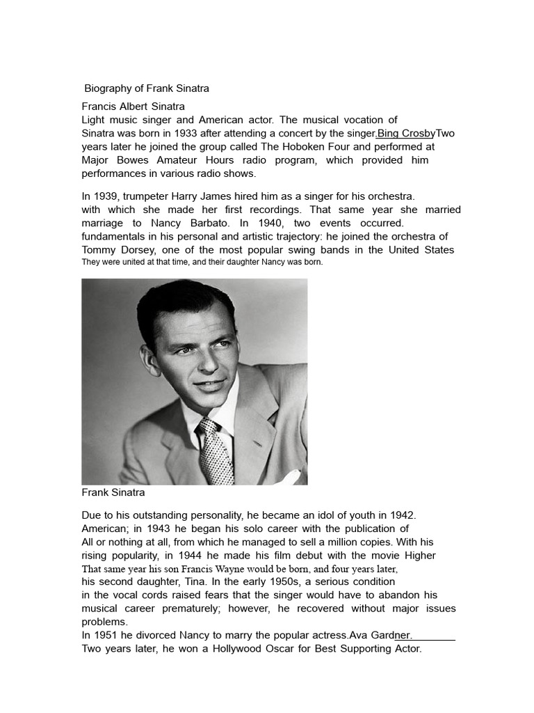 Frank Sinatra: A Musical and Film Legacy | PDF | Frank Sinatra | Music