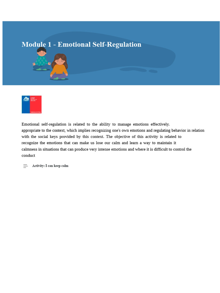 Mastering Emotional Self-Regulation | PDF | Emotions | Emotional Self ...