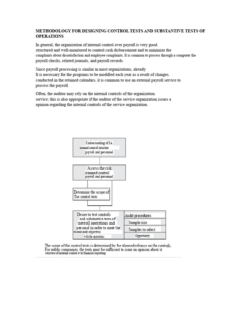 Methodology For Designing Tests of Controls and Substantive Tests of ...