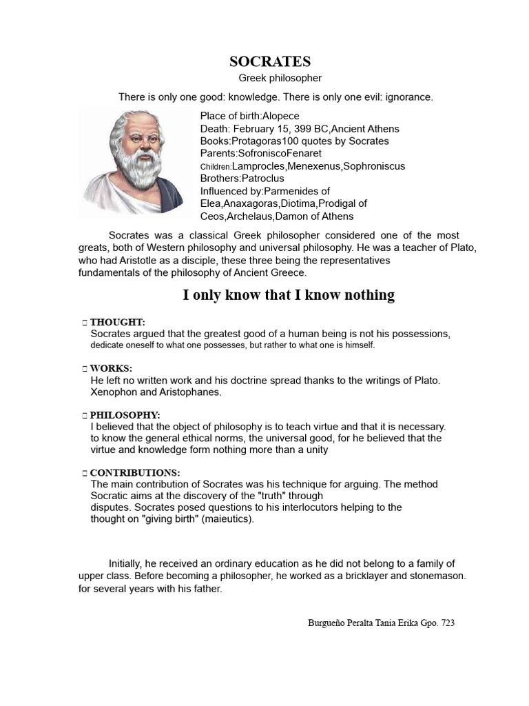 Socrates: Philosophy and Legacy Explained | PDF | Socrates | Ancient ...