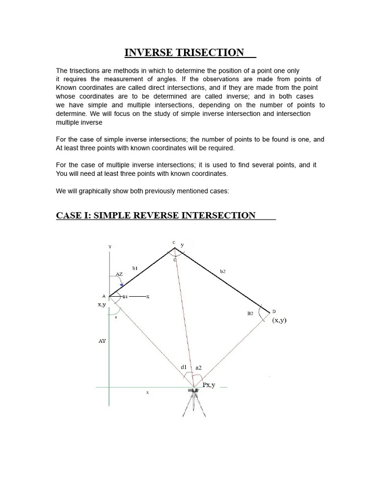 Inverse Trisection Methods Explained | PDF | Angle | Surveying
