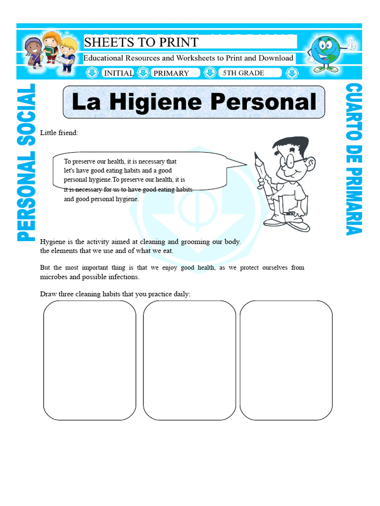 Personal Hygiene Sheet For Primary School | PDF
