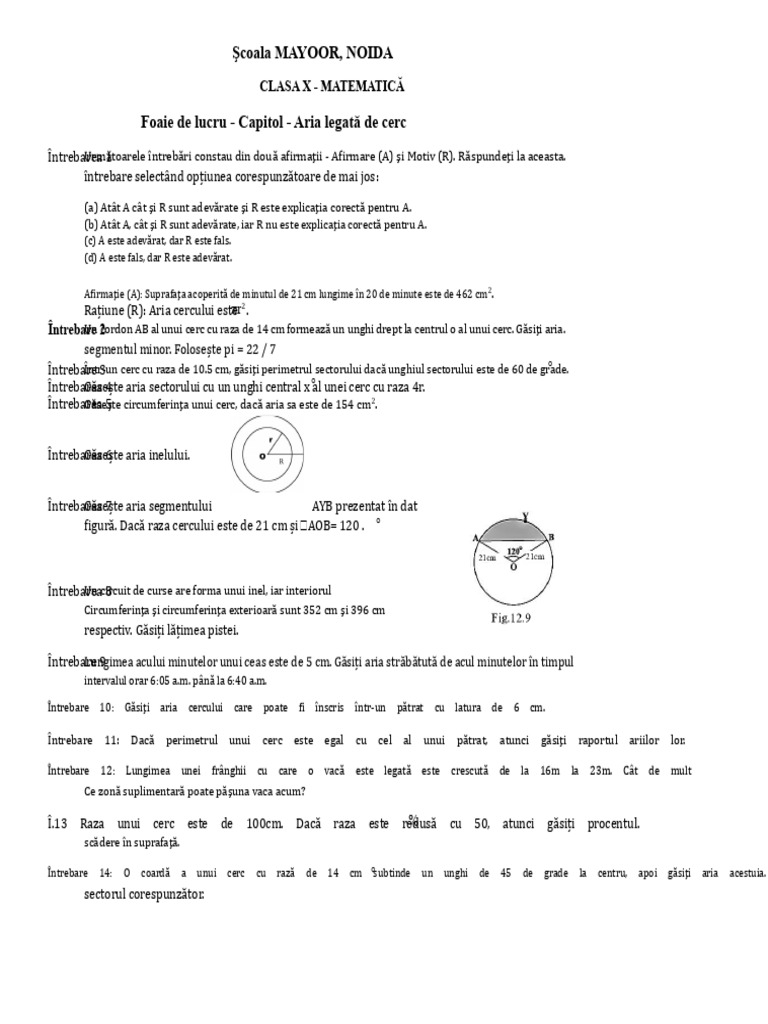 Cercuri Matematice | PDF