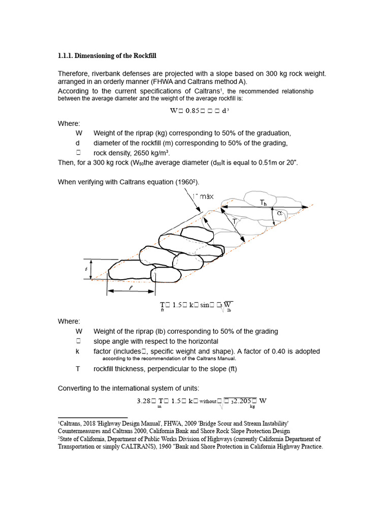 Riprap Class VI Specifications and Sizing | PDF