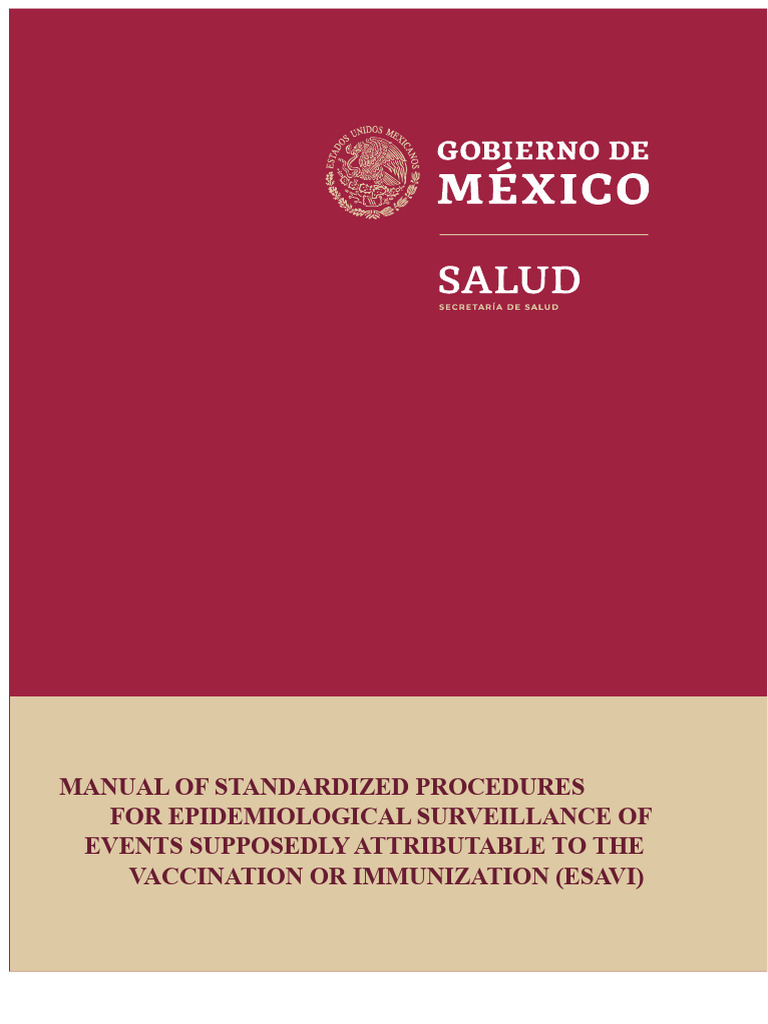 ESAVI Surveillance Procedures Manual | PDF | Vaccines | Pharmacovigilance