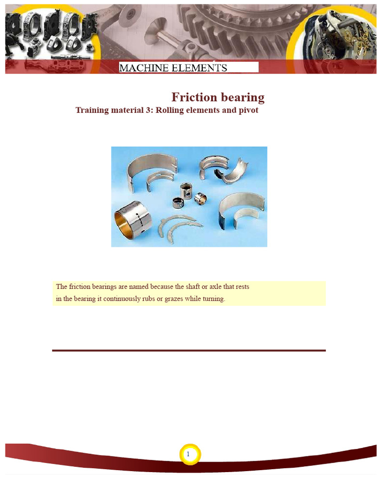 Understanding Friction Bearings Basics | PDF | Bearing (Mechanical ...