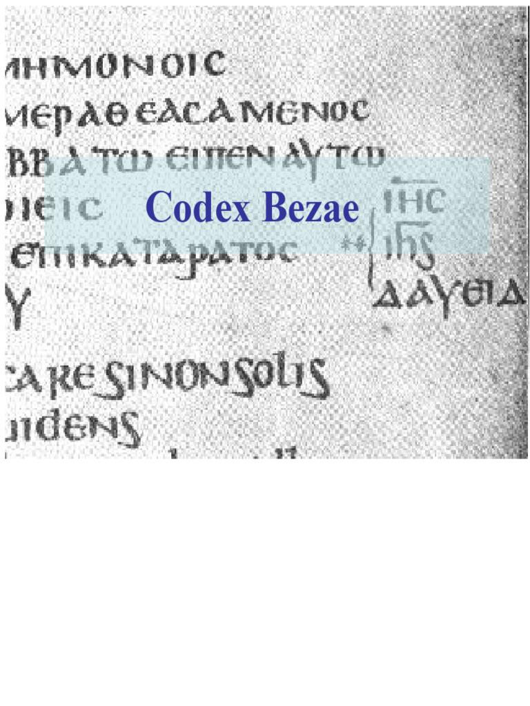 Overview of Codex Bezae Cantabrigiensis | PDF | Codex | Writing