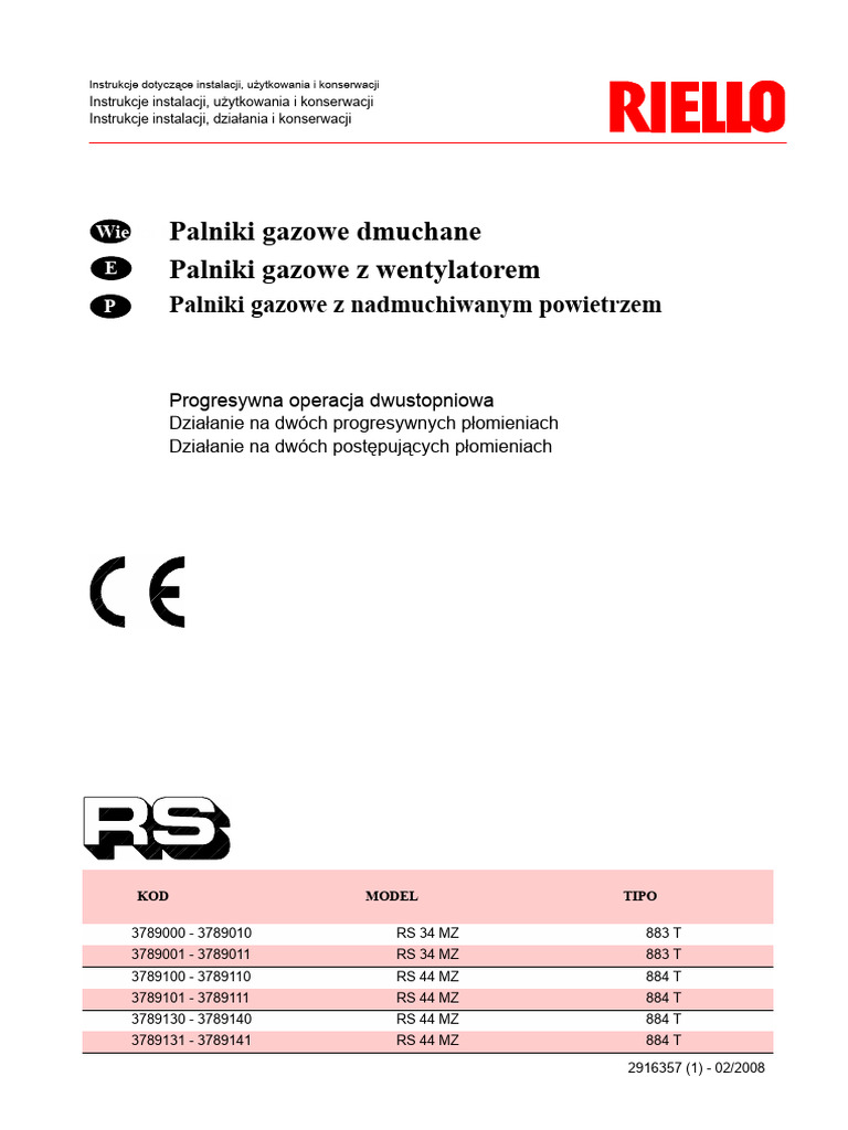 Riello RS 34 - 44 PDF | PDF
