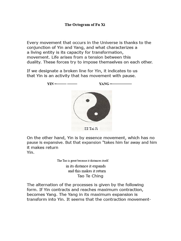 The Octogram of Fu Shi | PDF | Yin And Yang