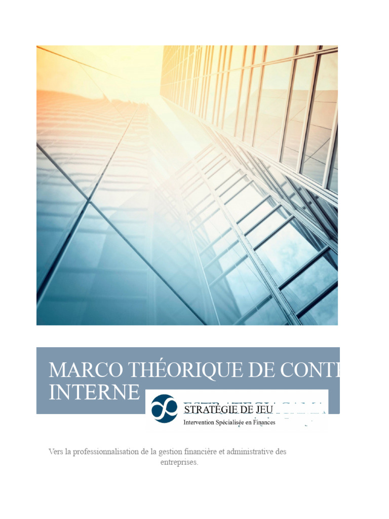 Contrôle Interne : Normes et Composants | PDF | Contrôle interne | Risque