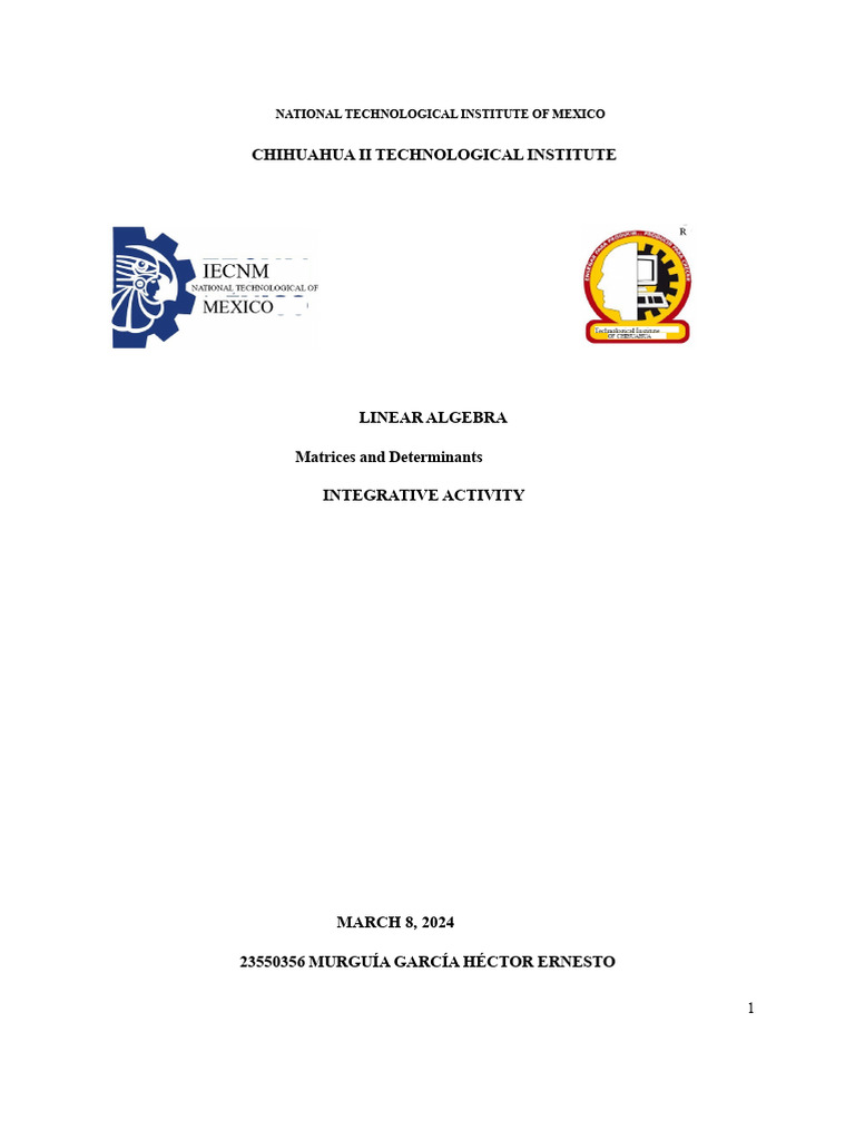 Applications of Matrices in Science | PDF | Matrix (Mathematics) | Algebra