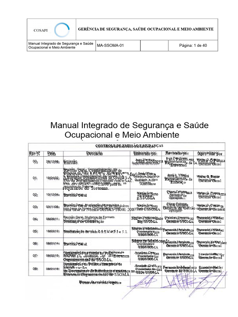 Manual de Segurança e Saúde Ocupacional | PDF | Avaliação de risco ...