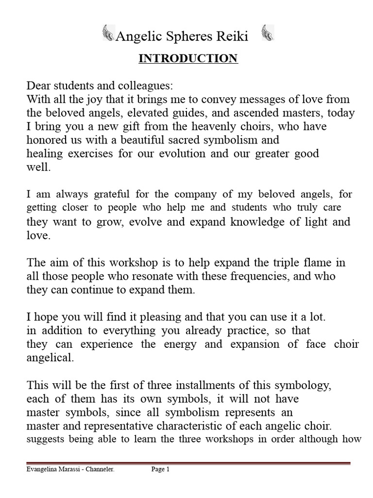 Manual of Angelic Spheres Reiki | PDF | Angel | Archangel