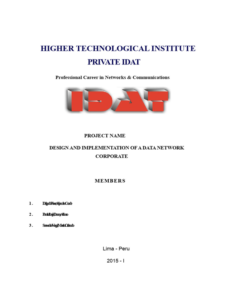 Data Network Design for Lima Municipality | PDF | Information ...
