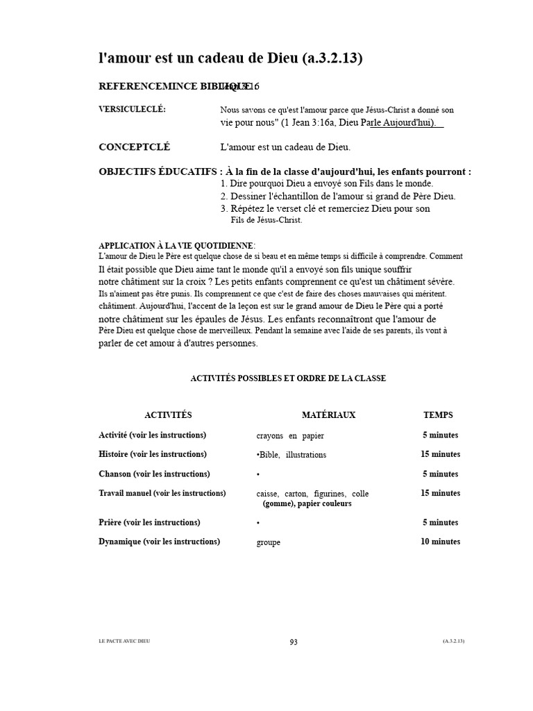 L'amour de Dieu à travers Jésus-Christ | PDF | Amour