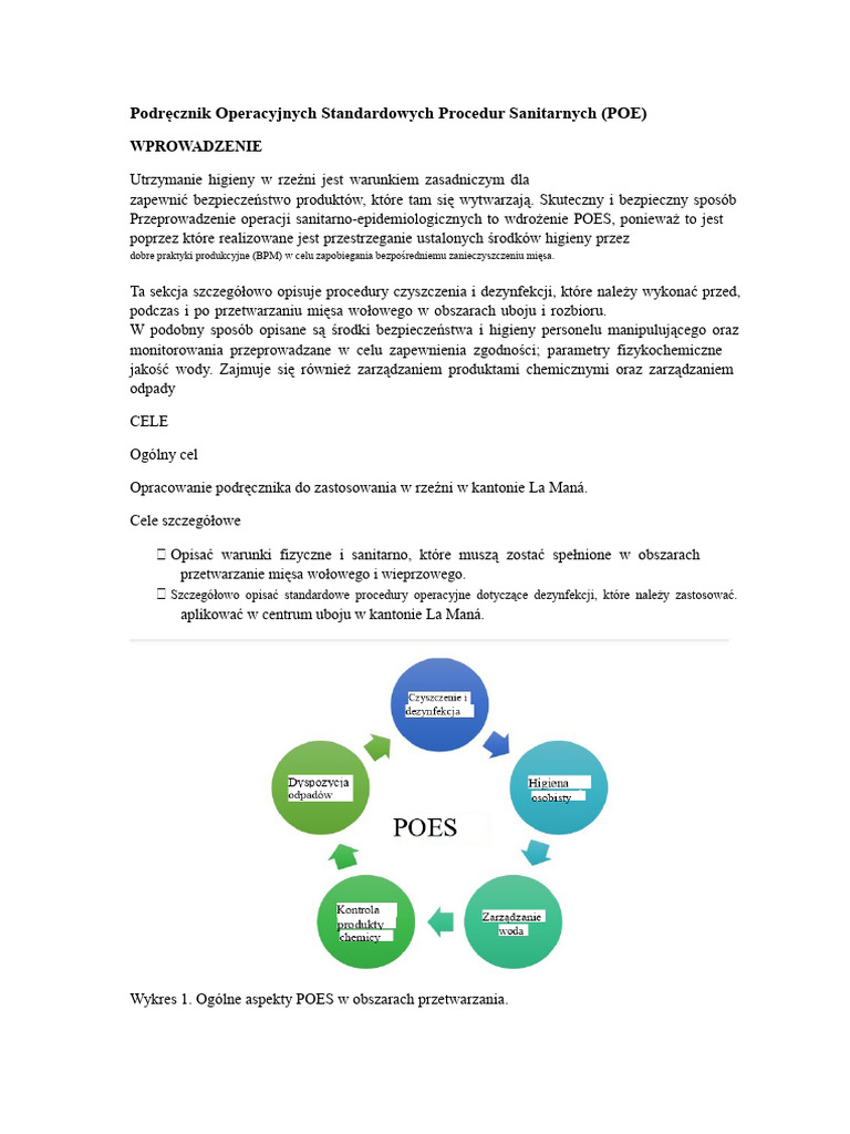 Podręcznik Standardowych Procedur Operacyjnych Sanitarnych | PDF