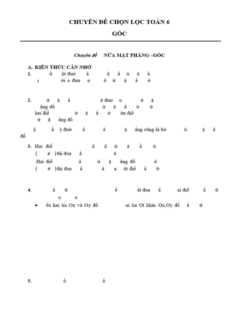 Chuyen de Goc | PDF